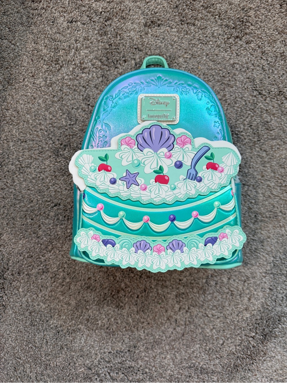 ✨ NWT Loungefly Disney The Little Mermaid Ariel Cake Mini Backpack ✨ - Picture 5 of 14